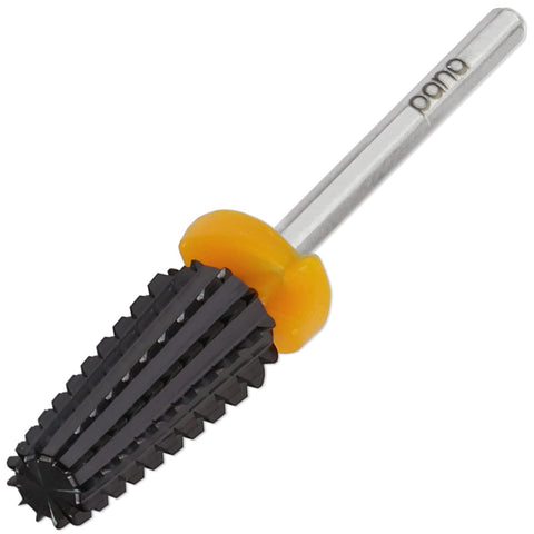 PANA Nail Carbide 5 in 1 Bit - Two Way Rotate use for Both Left and Right Handed - Fast remove Acrylic or Hard Gel - 3/32" Shank - Manicure, Nail Art, Drill Machine (Double Coarse - 2XC, Black)