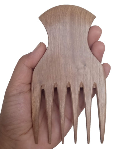 Plai Na Natural Wood Comb Afro Pick Handmade For Thick And Curly Hair