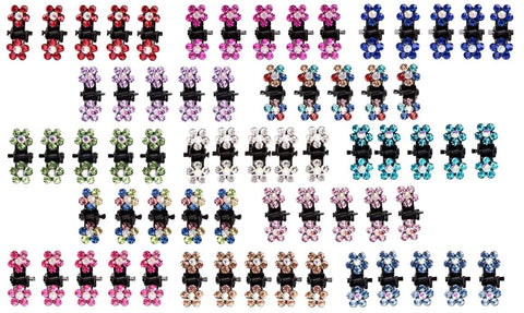 ANBALA Baby Hair Claw Clips, 65pcs Mini Clips Mix Colored Flower Accessories for