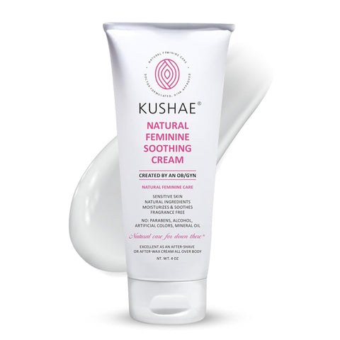 All Natural, OB/GYN Created, Gentle Feminine Soothing Cream; Calming Shaving Lotion for Afterwax, Aftershave, and Laser Treatments