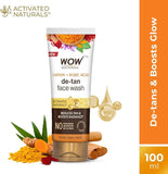 WOW Skin Science Ubtan Face Wash with Chickpea Flour, Turmeric, Saffron, Almond Extract, Rose Water & Sandalwood Oil - No Sulphate, Parabens, Silicones & Color (100mL)