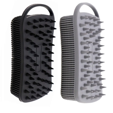 Cinlitek 2Pack Dual Sided Silicone Body Scrubber for Exfoliating, Shower&Scalp Massage, 2 in 1 Bath&Shampoo Brush,Soft Body Exfoliator Silicone Loofah Shower Scrubber Brush for All Kinds of Skin
