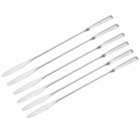ccHuDE 6 Pcs Stainless Steel Makeup Spatulas Cosmetic Mixing Sticks Thin Jar Spatula Lotion Stirer Nail Art Mixing Spatula for Beauty Product