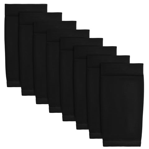 HOVEOX 4 Pairs Black Tattoo Forearm Sleeves for Women and Men, Black, 7.4 inch