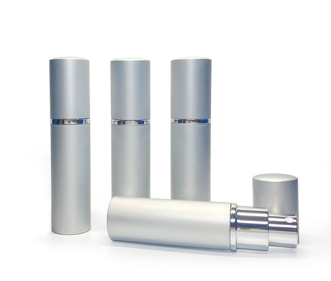 20 Pack Set 10ML Protable Refill Bulk Atomizer Spray Travel Perfume Bottle Hydrating Empty Bottle (20Pack Metal)