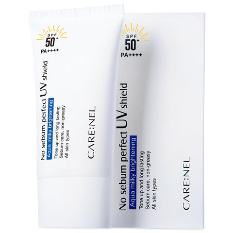 Crenel [Carenel] No-Sebum Sunscreen Spf 50 - Skin Care Korean Face Natural Sun Block For Women, Men, Kids And Baby - For Sensitive Skin Oily Skin Anti Aging - Small Size Good For Travel,