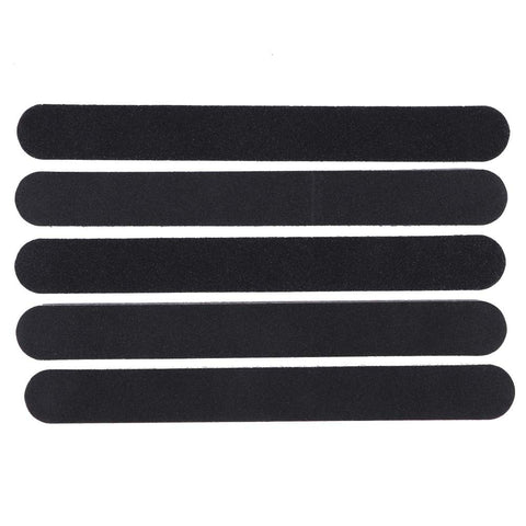 5pcs Profestional Black Straight Sanding Nail File Double Sided Round Head Nail File Salon Nail Art Tool for Natural Nails,Fales Nails and Nail Extensions 7 x 0.8 x 0.2in