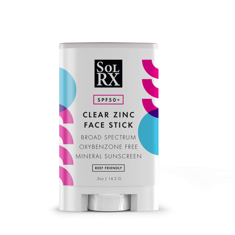 SolRX Zinc Stick SPF 50 Active Zinc Oxide Sunscreen for Face, 0.5 oz