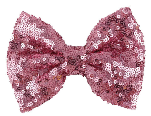Love Fairy Girl's Lovely Fashion Bow Hairpin Sequins Hair Clip for Daily Life Travel Party Festivals (Pink #)