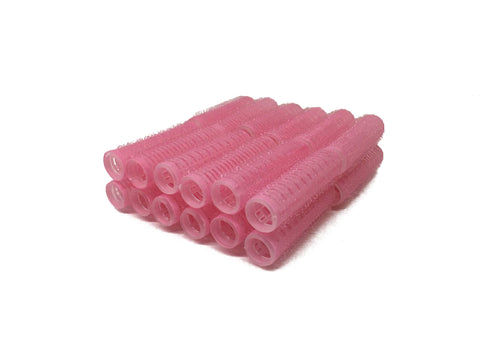 Pack of 24 Mini Small Hair Rollers Self Grip Vented Pro Salon Hairdressing Curlers (Pink)