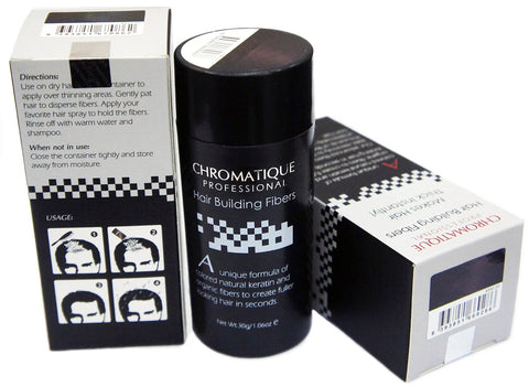 Chromatique Professional Hair Building Thickening Fibers Medium Brown 30g 1.06oz Undetectable Hair Loss Concealer For Men & Women