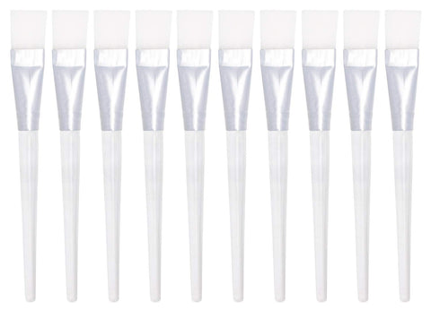Shapenty Face Mask Brushes Cosmetic Beauty Tool Soft Synthetic Hair Facial Applicator Brush with Acrylic Handle for Eye Mask, Mud Clay Mask, Serum Peel or DIY Needs, 10PCS