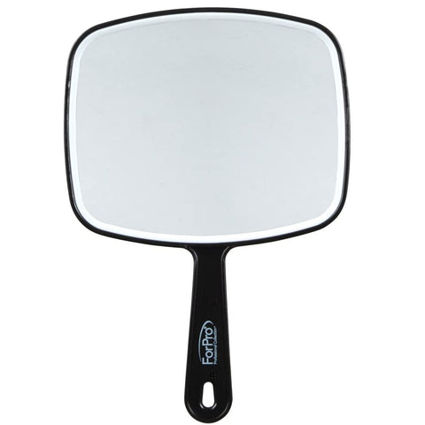 ForPro Premium Hand Mirror, Multi-Purpose Handheld Mirror with Distortion-Free Reflection, Medium, Black, 6.3â€Â W x 9.6â€Â L