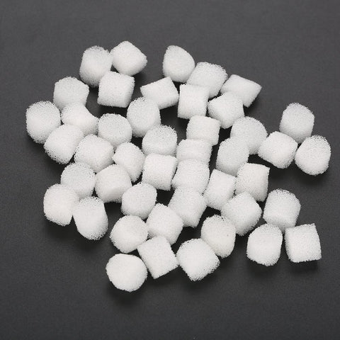 Brrnoo 150pcs Replacement Filter Sponge, Cotton, Blackhead Sponge, Suction Device Accesories for Vacuum Blackhead Removal Device Accesories Round White Sponge Filter Replacement