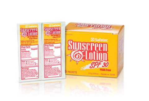 Sunscreen Lotion 1/8 oz. Packets - Box of 25