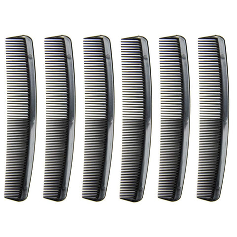 Luxxii (6 Pack) 7 inch Pocket Hair Comb Beard & Mustache Combs for Men's Hair Beard Mustache and Sideburns