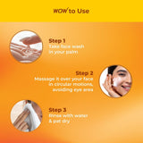 WOW Skin Science Ubtan Face Wash with Chickpea Flour, Turmeric, Saffron, Almond Extract, Rose Water & Sandalwood Oil - No Sulphate, Parabens, Silicones & Color (100mL)