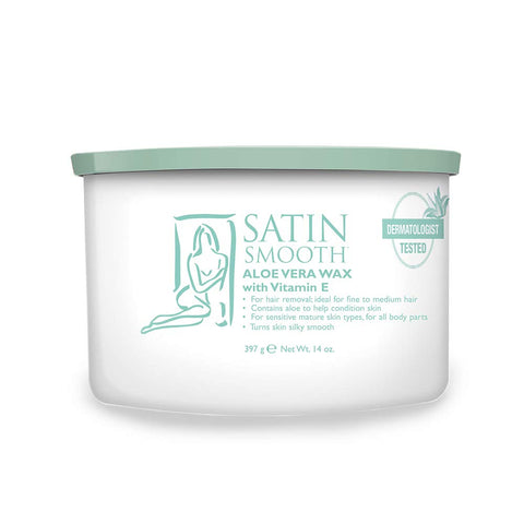 Satin Smooth Aloe Vera Pot Wax, 14 Ounce