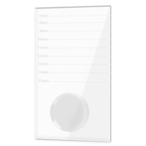 G2PLUS 2-In-1 Crystal Glass False Lashes Adhesive Glue Pallet Holder for Eyelash Extensions, 4'' x 2'' x 0.4''