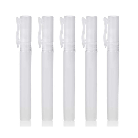 10ml Spray Bottle Mini Perfume Atomizer Small Empty 5pcs Fine Mist Refillable Container Portable Pen Tube Travel Bottles