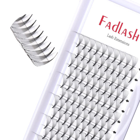 Volume Eyelash Extensions 8D 0.07 Premade Lash Fans D Curl 12mm Volume Lash Extensions Short Stem Pre Made Fanned Russian Lashes (8D-0.07-D, 12mm)