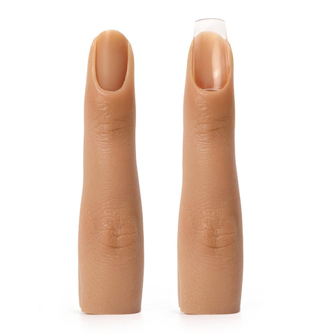 Silicone Practice Fingers for Acrylic Nails, Soft Nail Training Model Practice Finger, Flexible Nail Mannequin Finger for DIY Nails Practiceï¼ˆNo. 3ï¼‰
