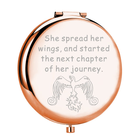 UJIMS Inspirational Phoenix Gifts New Beginning Compact Makeup Mirror Rising Phoenix Gifts Phoenix Bird Pocket Mirror (PhoenixMakeupMirror)