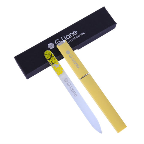 G.Liane Rose Yellow: Glass Nail File in Case – G. Liane Shape and Smooth Nail File Tool Best for Gentle & Safe Nail Care Kit for Beautiful Fingernails (Rose Yellow) …