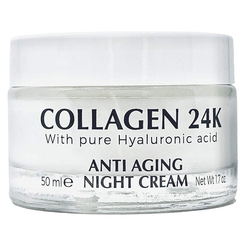 Delfanti Milano â€¢ COLLAGEN 24K â€¢ Anti-Aging Night Cream â€¢ with pure Hyaluronic Acid â€¢ Made in Italy