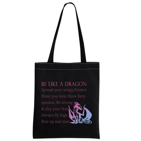 MNIGIU Dragon Cosmetic Makeup Bag Dragon Lover Gift Be Like A Dragon Zipper Pouch Bag, Dra-gon Black