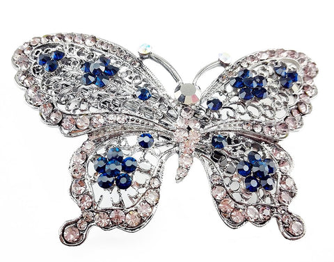 yueton New Crystal Rhinestone Butterfly Hair Clip Hair Accessories, Wedding Bride Headwear Hairpin
