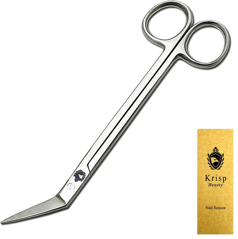 Long Handled Toenail Scissors Clippers - Diabetic Podiatrist Pedicure for Seniors Elderly Men Women Ingrown Toenails Fingernail Cuticle Nail Scissor/Shear Stainless Steel (6 Inch)