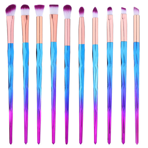 Eye Brush Set Professional 10 Pieces Eye Makeup Brushes for Shading or Blending of Eyeshadow Cream Powder Eyebrow Highlighter Concealer Cosmetics Brush Tool