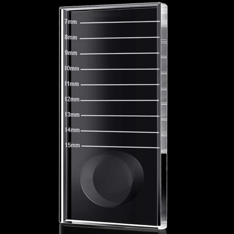 Glass Pallet Eyelash Crystal Pallet Bigger Size Eyelash Extension Pallet False Lash Tray Strip Adhesive Glue Holder for Eyelash Extensions (4 x 2 x 0.4 Inch, Transparent)