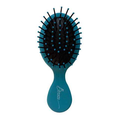 Essential Mini Hair Brush by BeaverStrong, Pocket-size Detangler Brush with Soft Bristles for Travel, Toddlers, Kids, Teens (Matte Green)