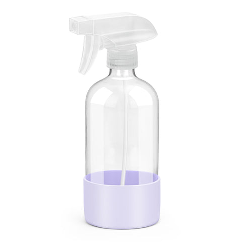 Rionisor Glass Spray Bottles with Silicone Sleeve Protection, Empty 16 oz Refiilable Containers, Reusable Spray Bottles with Adjustable Nozzle for Hair, Cleaning Solutions, Essential Oils 1 Pack Pink