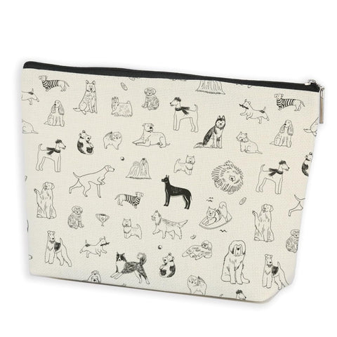 Reusable Cute Dogs Makeup Bag Dog Lovers Gifts Dog Moms Gifts Cosmetic Bag for Birthday Christmas Novelty Puppy Travel Zipper Pouch Bag Accessories for Teen Girls Women Daughter Sister Pet Owner, Multicolor0816, 9.7" W x 7" H