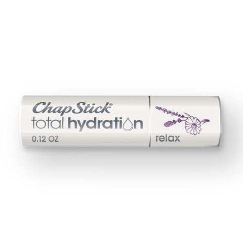ChapStick Total Hydration ( Essential Oil Relax 0.12 Ounce) Moisturizer Lip Balm Tube, with Essence of lavender and chamomile