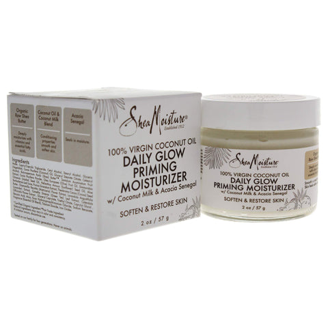 Shea Moisture 100% Virgin Coconut Oil Daily Glow Priming Moisturizer By Shea Moisture for Unisex - 2 Oz Moisturizer, 2 Ounce