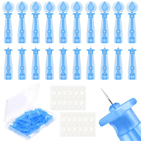 50 Pieces Disposable Spot Popper Needle Remover and 72 Points Acne Pimple Stickers for Acne Whitehead Acne Closed Mouth Clear Acne Needle
