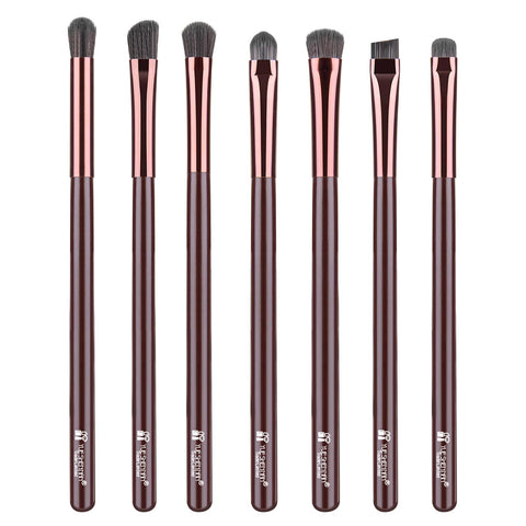 7Pcs Cheap Premium Basic Eye Makeup Brush Sets, Recommended by Makeup Artist. Eye Shadow, Concealer, Eyebrow, Contouring, Foundation Blending Brush (Sweet).