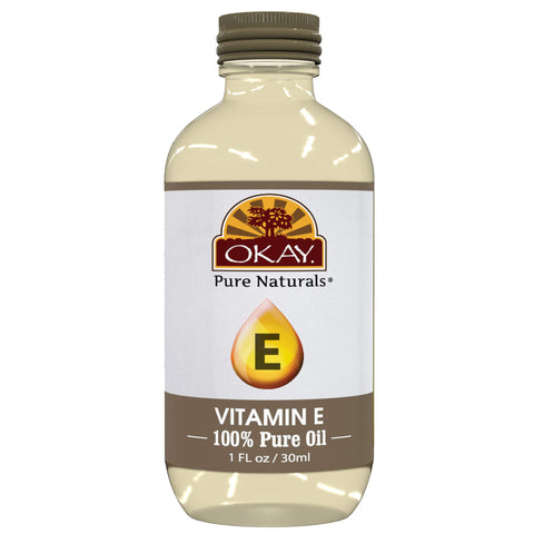 Okay | Vitamin E Oil | For All Hair Textures & Skin Types | Repair & Grow Strong Healthy Hair - Moisturize & Revitalize Skin | 100% Pure | All Natural | 1 Fl Oz (OKAY-VITE1)
