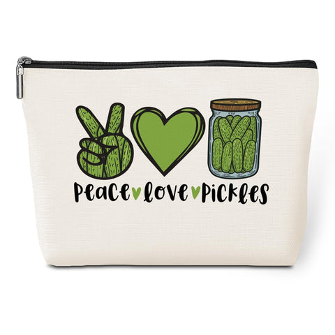 jeilink Funny Peace Love Makeup Bag Soccer Volleyball Cheerleading Travel Toiletry Bag for Women Friends Sport Team Lovers Coworker Boss Coach Female Birthday Christmas Retirement Thank You Gifts, Multicolor280, 9.8x7 Inches