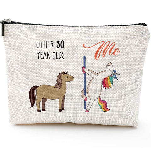 Fun 30th Birthday Gifts for Women,30th Birthday Gifts for Women - 1989 Birthday Gifts for Women, 30 Years Old Birthday Gifts Makeup Bag for Mom, Wife, Friend, Sister, Her, Colleague, Coworker