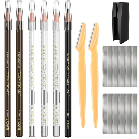KAIQIKAIXI Waterproof Eyebrow Pencils Brow Pencil Set For Marking, Filling And Outlining, Tattoo Makeup And Microblading Supplies Kit-Permanent Eye Brow Liners In