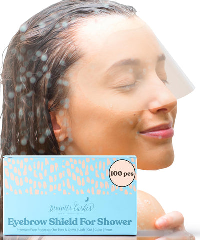 100 PCS Shower Shield I Plastic Eye Shield | Shower Visor for Adults | Eyelash Aftercare Products - Microblading Makeup Plastic Visors For Women | Face Shield Visor | Permanent Makeup Supplies
