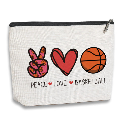 kdxpbpz Pouch Bag Inspirational Gifts for Women Birthday Gift for Coach Best Friend Sister Daughter Makeup Bag, basketball