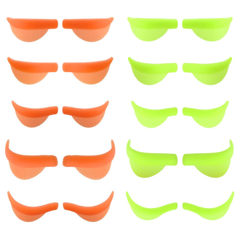 Thinp 20 Pcs Silicone Lash Lift Pads,Lash Lift Shields with XS/S/M/L/XL 5 Size Reusable Lash Lift Shields for Lash Lifting Eyelash Perm Soft Silicone Pads Lash Lift Supplies?10 Green+10 Orange?