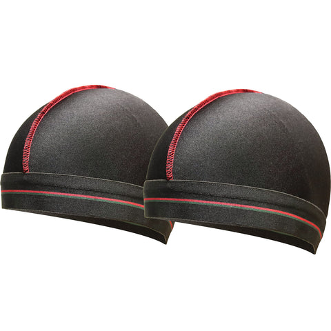 Silky Elastic Wave Cap, Stocking Compression Caps for Men 360 540 and 720 Waves (Black 2Pack, 2pack)