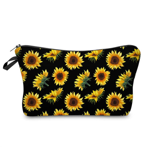 Cosmetic Bag for Women,Deanfun Sunflower Flowers Waterproof Makeup Bags Roomy Toiletry Pouch Travel Accessories Gifts 52355
